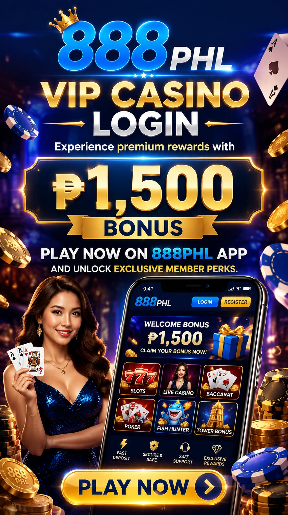 888PHL mobile gaming banner
