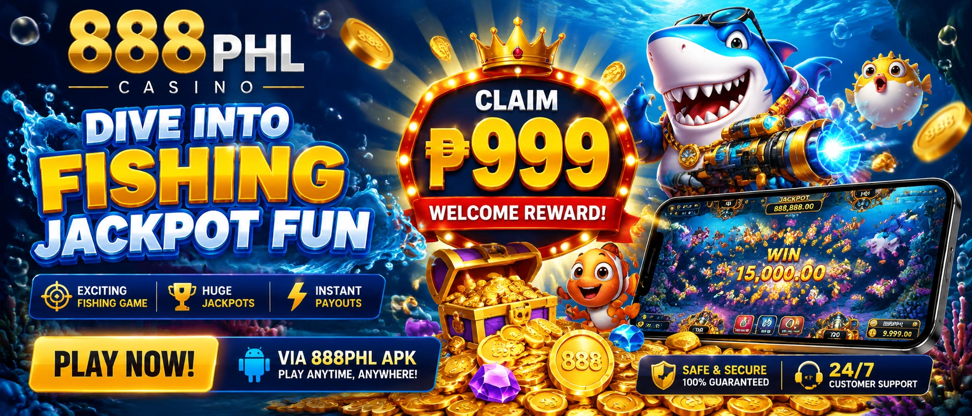 Arcade fishing room preview on 888phl.fun