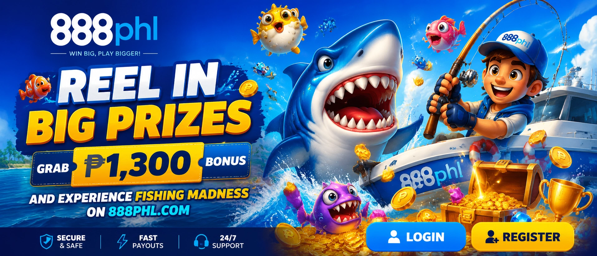 Multiplayer fishing game preview on 888phl.fun